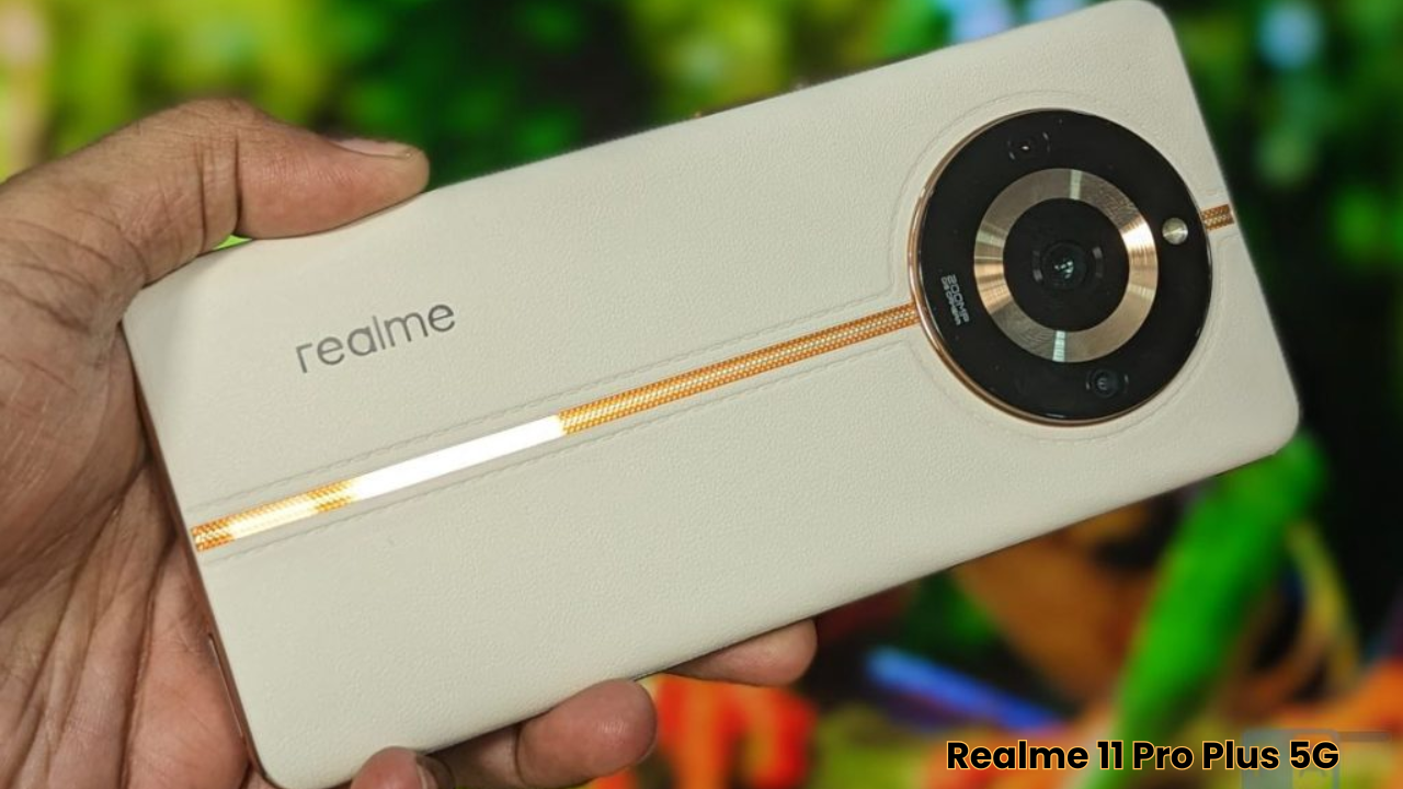 Realme 11 Pro Plus 5G smartphone featuring 200MP camera, 5000mAh battery, and 6.7-inch AMOLED display for an excellent mobile experience with high-quality photos, long battery life, and smooth performance