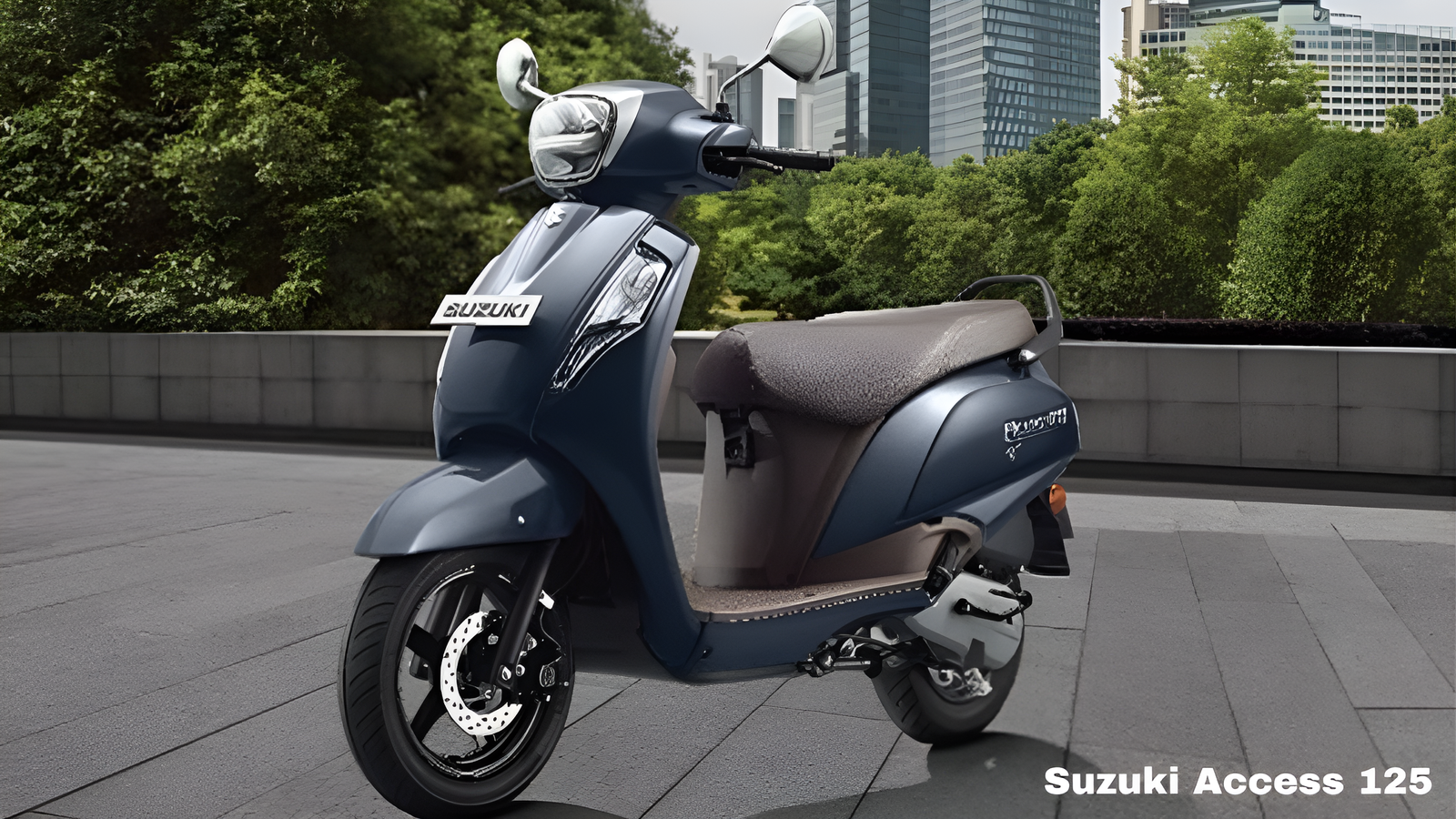 Suzuki Access 125 scooter in a sleek design, showcasing its stylish body and modern features