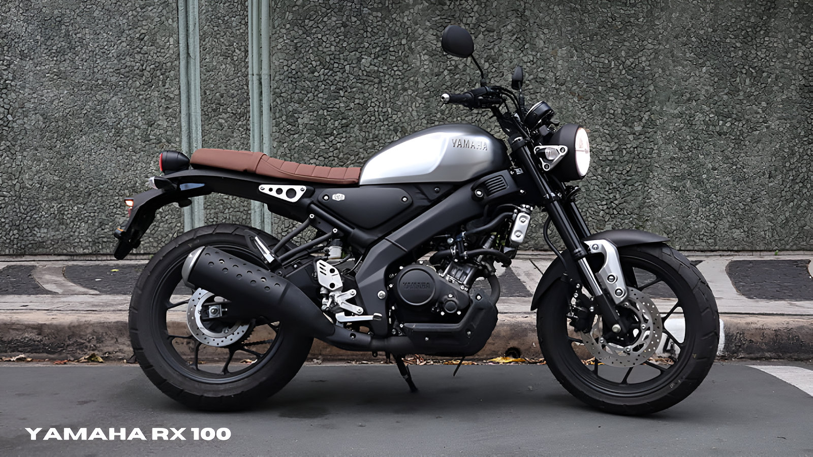 Yamaha RX 100 motorcycle with classic retro design and powerful performance